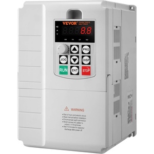 VEVOR VFD 10HP, 7.5KW, 34A, 1 Phase 220V-240V Input to 3 Phase 220V-240V Output Variable Frequency Drive, 0-400Hz VFD for AC Motor Speed Control(6.3″x7″x9.8″)