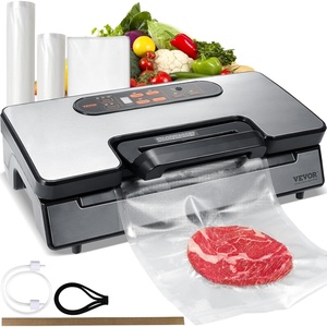 VEVOR Vacuum Sealer Machine, 95Kpa 350W Powerful Dual Pump and Dual Sealing, Dry and Moist Food Storage, Automatic and Manual Air Sealing System with Built-in Cutter, with Seal Bag and External Hose(KPA 90)