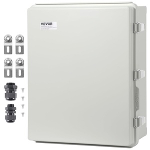 VEVOR Weather-Resistant Junction Box, Dimensions: 11.81 x 7.87 x 7.08 inches, Crafted from Durable ABS Plastic with a Secure Hinged Lid and Stainless Steel Lock, IP67 Rated for Superior Dust and Wa(20.87″x16.92″x7.87″)