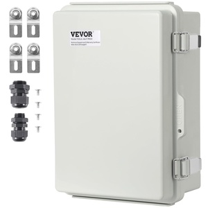 VEVOR Weather-Resistant Junction Box, Dimensions: 11.81 x 7.87 x 7.08 inches, Crafted from Durable ABS Plastic with a Secure Hinged Lid and Stainless Steel Lock, IP67 Rated for Superior Dust and Wa(11.81″x 7.87″x7.08″)