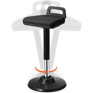VEVOR Wobble Chair, Height-Adjustable (15.7-21.7″) Active Chair, Flexible Seating Wobble Stool Made of PVC+ABS Improves Focus & Posture, Ideal for Schools, Office and Home, Age 12-18, Black(Black-adults)