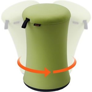VEVOR Wobble Chair, Height-Adjustable (15.7-21.7″) Active Chair, Flexible Seating Wobble Stool Made of PVC+ABS Improves Focus & Posture, Ideal for Schools, Office and Home, Age 12-18, Black(Green-adults)