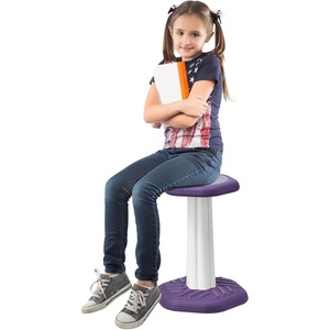 VEVOR Wobble Chair, Height-Adjustable (15.7-21.7″) Active Chair, Flexible Seating Wobble Stool Made of PVC+ABS Improves Focus & Posture, Ideal for Schools, Office and Home, Age 12-18, Black(Purple)