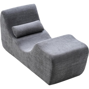 VEVOR Yoga Chair Chaise, Ergonomic Chaise Lounge Chair for Yoga, Modern Boneless Curved Foam Lounge Indoor for Massage, Stretching, Relaxation, Exercise, Used in Living Room, Bedroom, Balcony, Grey