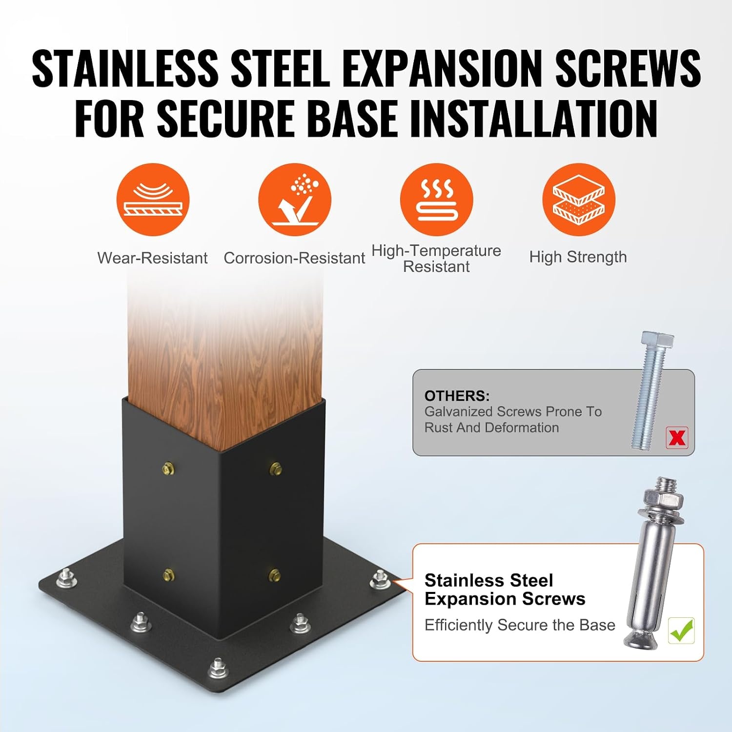 image:imageVEVOR 4Way Pergola Bracket Kit 6x6 2Pack Heavy Duty Corner Brackets for Wood Beams DIY Post Base Hardware with Easy Installation for Outdoor Gazebo Patio Log Cabin4PC 4Way 44 SET