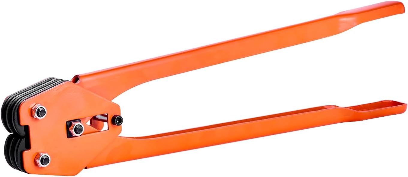 image:imageVEVOR Banding Strapping Kit Heavy Duty Banding Sealer Tool with 2000 ft PET Band 600 Metal Seals 200 Corner Protectors Plastic Pallet Packaging Strapping Kit for Warehouse Transportation HomePET 58x2000 6PC Set