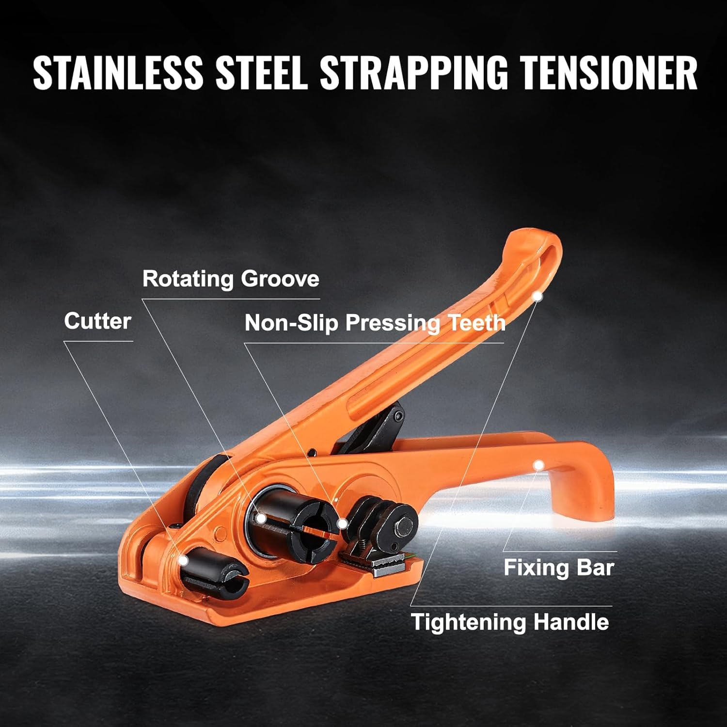 image:imageVEVOR Banding Strapping Kit Heavy Duty Banding Sealer Tool with 3200 ft Length PP Band 1000 Metal Seals 50 Corner Protectors Plastic Pallet Packaging Strapping Kit for WarehouseShippingMovingPP 12x328 3PC Set