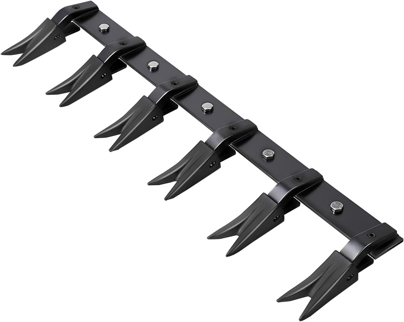 image:imageVEVOR Bucket Tooth Bar 46 in Heavy Duty 5 Teeth Tractor Bucket Bar for Loader Tractor Loader Skidsteer 4560 lbs Load Capacity Bolt On Teeth Bars for Buckets Protection Efficient amp Soil Excavation45in