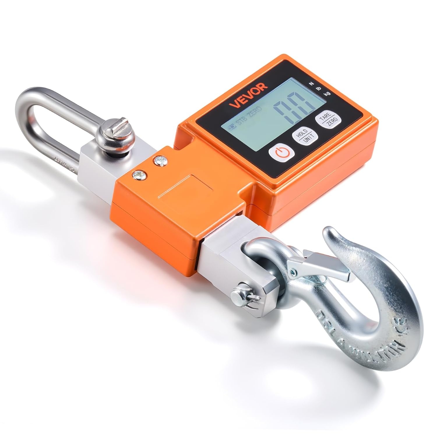 image:imageVEVOR Digital Crane Scale 1100 lbs500 kg Max Capacity Heavy Duty Industrial Hanging Scale with Cast Aluminum Case amp LCD Display 02 lbs Division amp 3 Unit Switch AutoOff Setting for Garage1100BLS