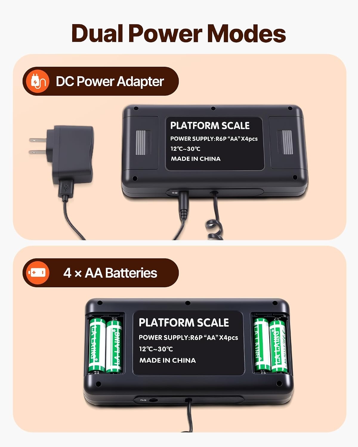 image:imageVEVOR Digital Shipping Scale 01 lbs High Accuracy 660 lbs Postal Scale with LCD Display HoldTare Function amp ACDC Power Supply Fit for Packages Postage Luggage Battery amp Adapter Included1100Lbs