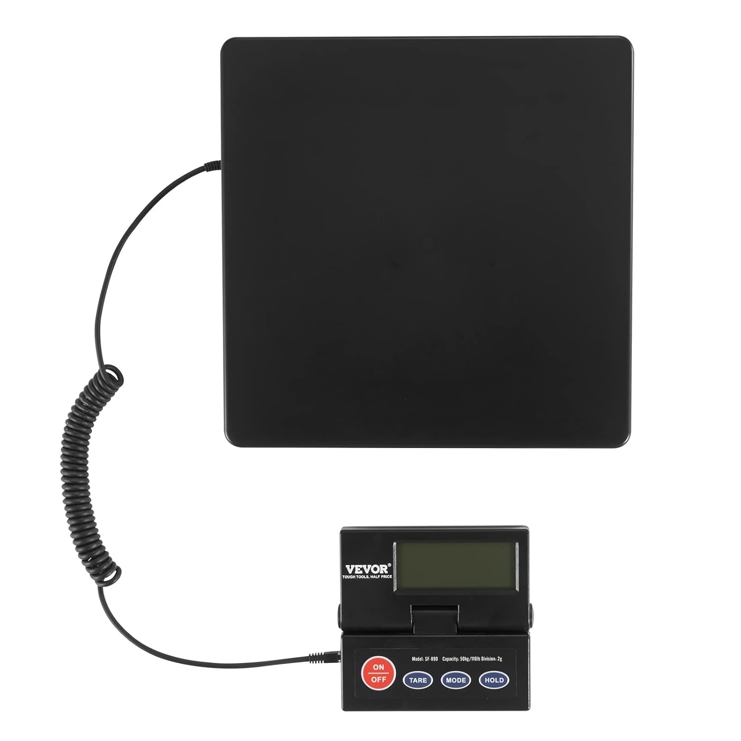 image:imageVEVOR Digital Shipping Scale 110 lbs x 007 oz Heavy Duty Postal Scale with Timer Tare Hold Function 90 Foldable LCD Screen Package Scale for Laggage Home Post Office ACDC Powered FCC Liste1010in
