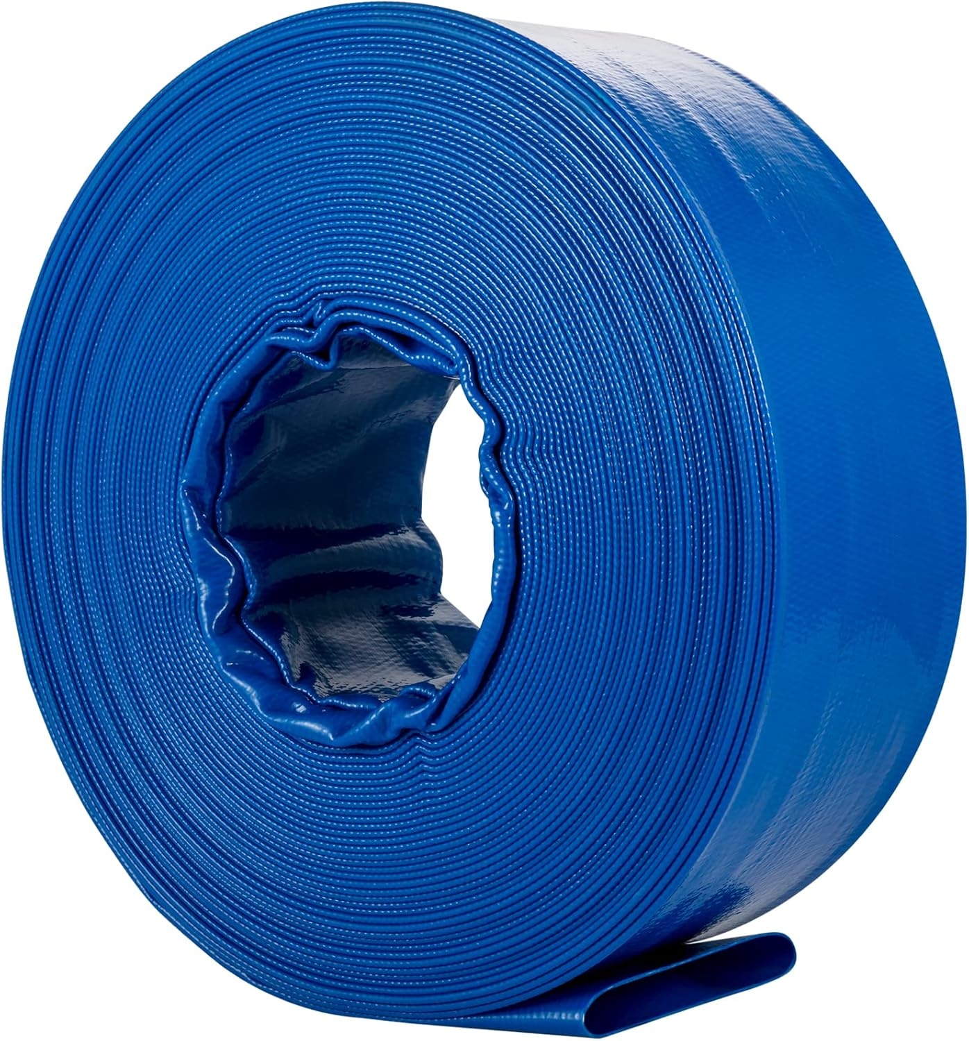 image:imageVEVOR Discharge Hose 112 x 100 PVC Fabric Lay Flat Hose Heavy Duty Backwash Drain Hose with Clamps Weatherproof amp Burstproof Ideal for Swimming Pool amp Water Transfer Blue2 x 100