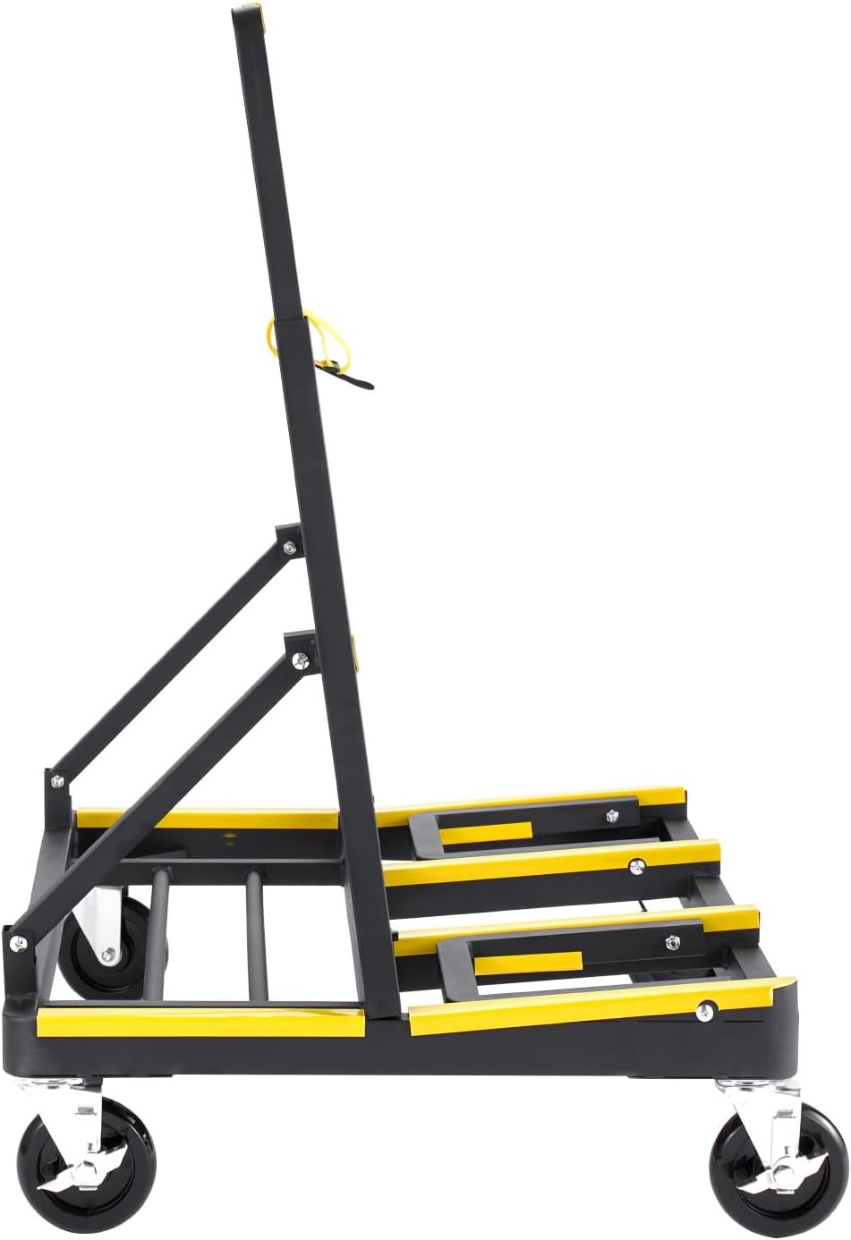 image:imageVEVOR Drywall Cart Dolly 1800 lbs Load Capacity Steel Panel Dolly with 4 Swivel Casters amp Expandable Deck Foldable Panel Truck Cart with TieDown Strap for Handling Plywood Plasterboard Glass