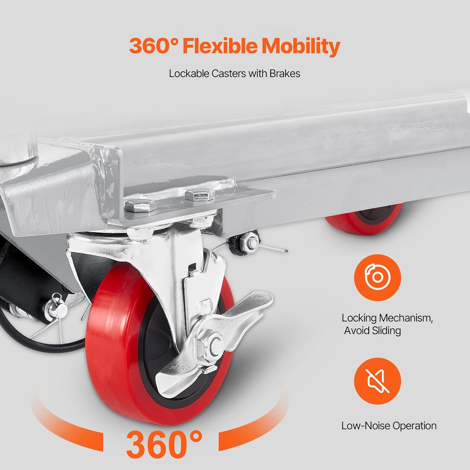 image:imageVEVOR Electric Lift Table 330 lbs Capacity Single Scissor Lift Table 828 in Height Adjustable Lifting Platform Coffee Table Lift with 4 Wheels for Material Handling and Transportation BlackGray