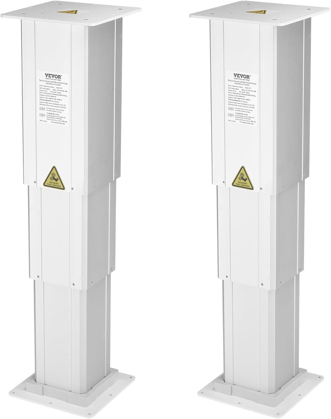 image:imageVEVOR Electric Lifting Column System 176 lbs Lift Table 142311 in Height Range ThreeStage Adjustable Desk Column Telescopic Table Leg Comes with PowerSupply Option to Control upDown Motion260 lbs