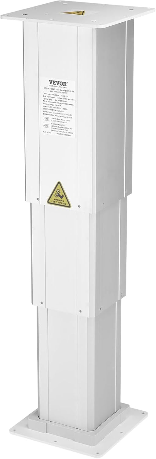 image:imageVEVOR Electric Lifting Column System 176 lbs Lift Table 142311 in Height Range ThreeStage Adjustable Desk Column Telescopic Table Leg Comes with PowerSupply Option to Control upDown Motion176 lbs