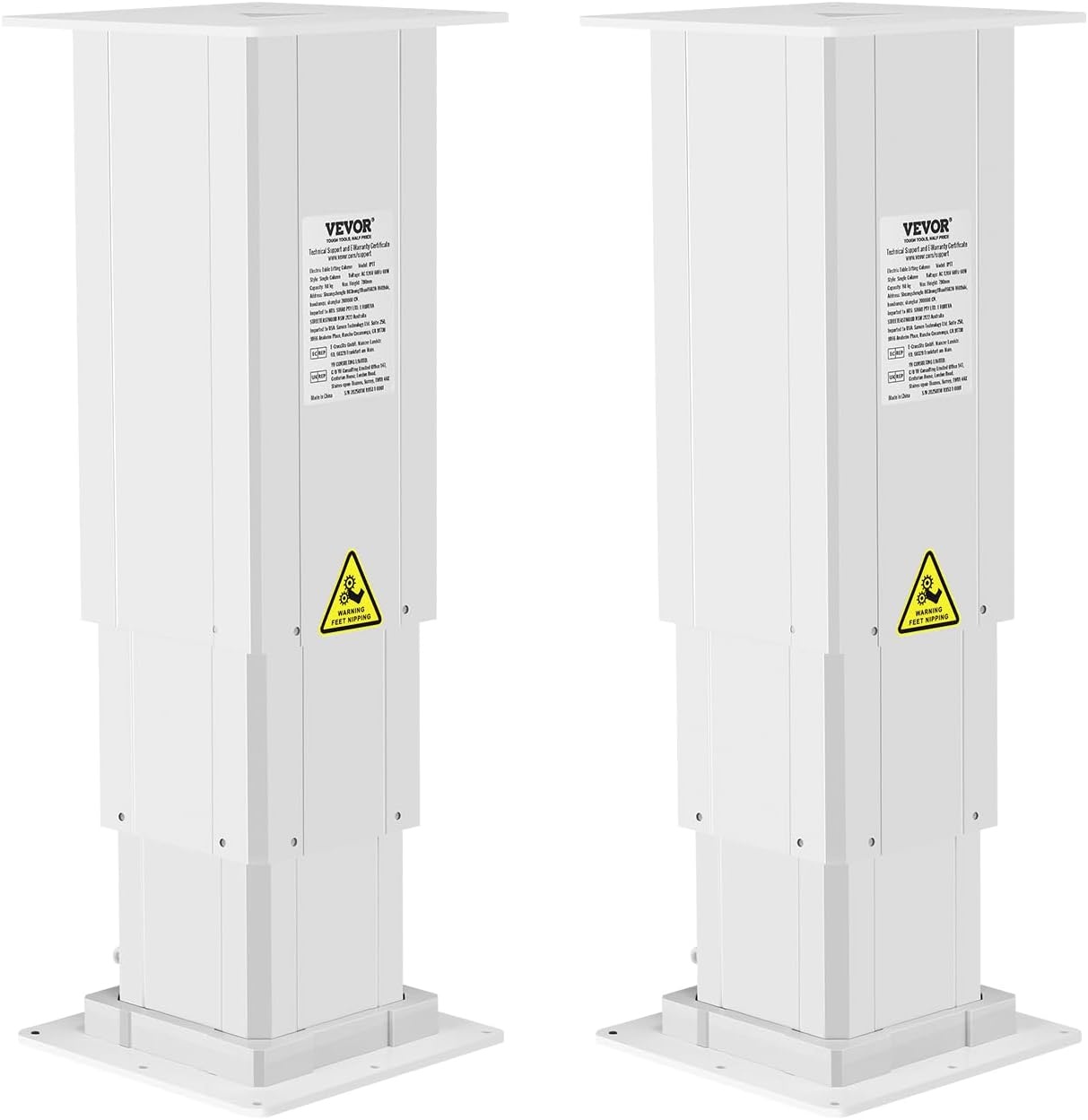 image:imageVEVOR Electric Lifting Column System 176 lbs Lift Table 142311 in Height Range ThreeStage Adjustable Desk Column Telescopic Table Leg Comes with PowerSupply Option to Control upDown Motion260 lbs