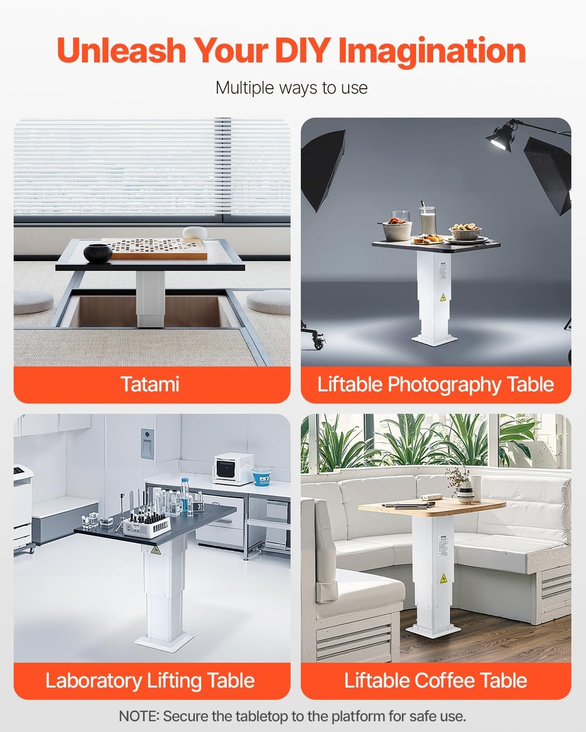 image:imageVEVOR Electric Lifting Column System 176 lbs Lift Table 142311 in Height Range ThreeStage Adjustable Desk Column Telescopic Table Leg Comes with PowerSupply Option to Control upDown Motion176 lbs