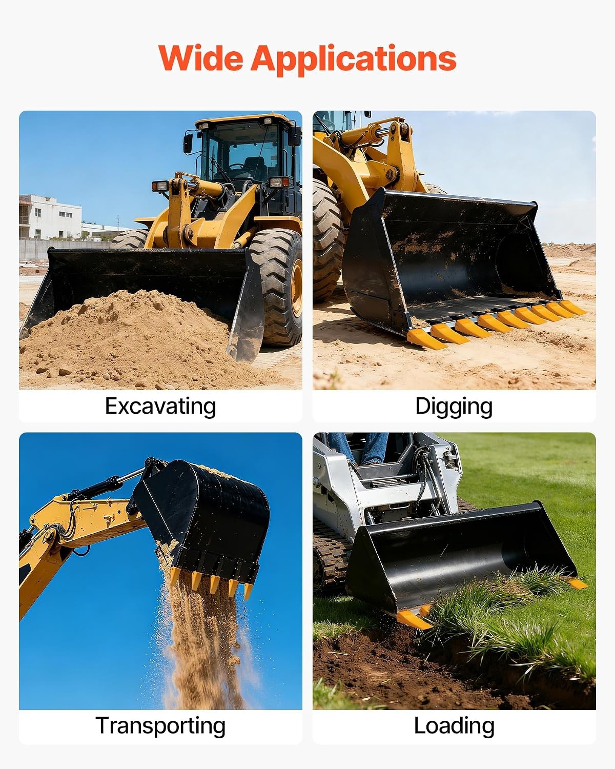 image:imageVEVOR Excavator Bucket Teeth with Pins 7 Pack 684447 Bucket Tooth Set Fits 58in Buckets Edge Heavy Duty 734 in Bolt on Digging Buckets Teeth Replacement for Skid Steer amp Mini Excavator10 pack