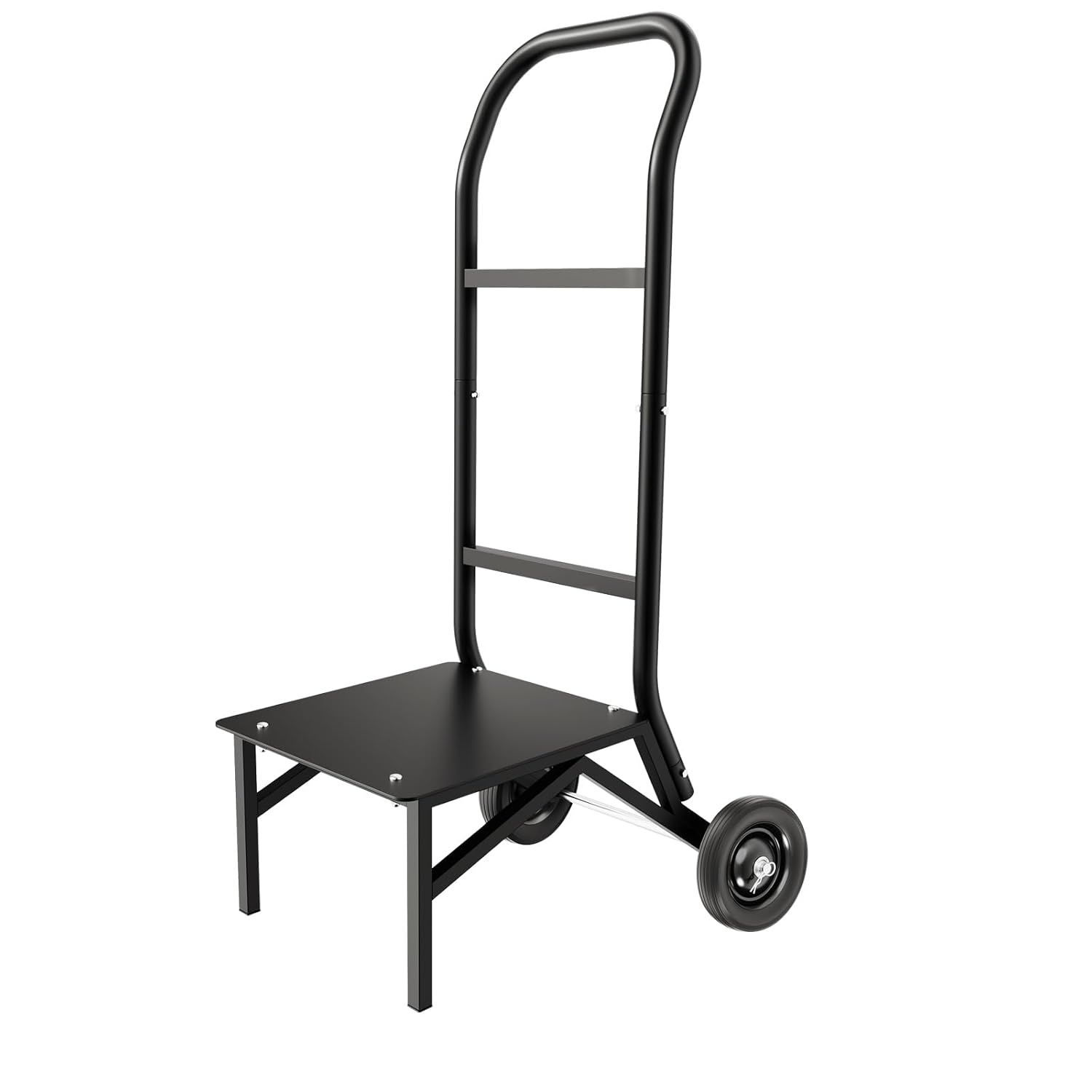 image:imageVEVOR Folding Chair Rack 150 LBS Capacity HeavyDuty Chair Cart for Stacking 10 Chairs MultiFunction Metal Chair Storage Dolly with Rubber Wheels PushStyle Chair Holder Matte BlackStacking type