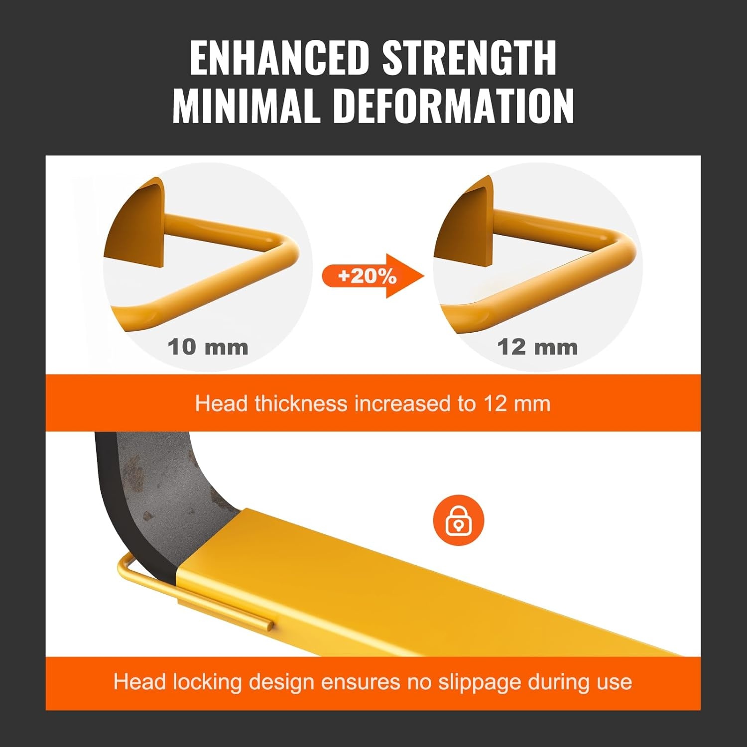 image:imageVEVOR Forklift Extensions 84 Inch Fork Extensions 45 Inch Width Heavy Duty Fork Extensions for Forklifts 1 Pair Forklift Extensions for Truck96 x 45 Inch
