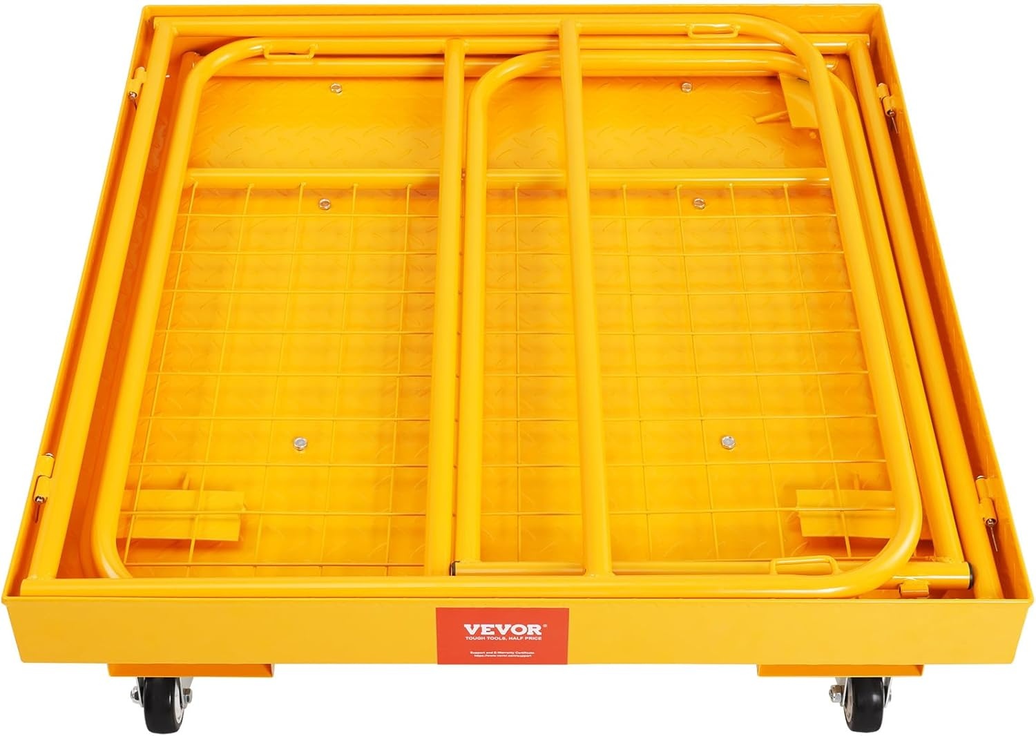 image:imageVEVOR Forklift Safety Cage Forklift Man Basket 1400lbs Capacity 43x45 Work Platform with Safety Harness amp Lock Drain Hole amp Wheels amp Tool Basket Perfect for Aerial Work36x36 with Wheels