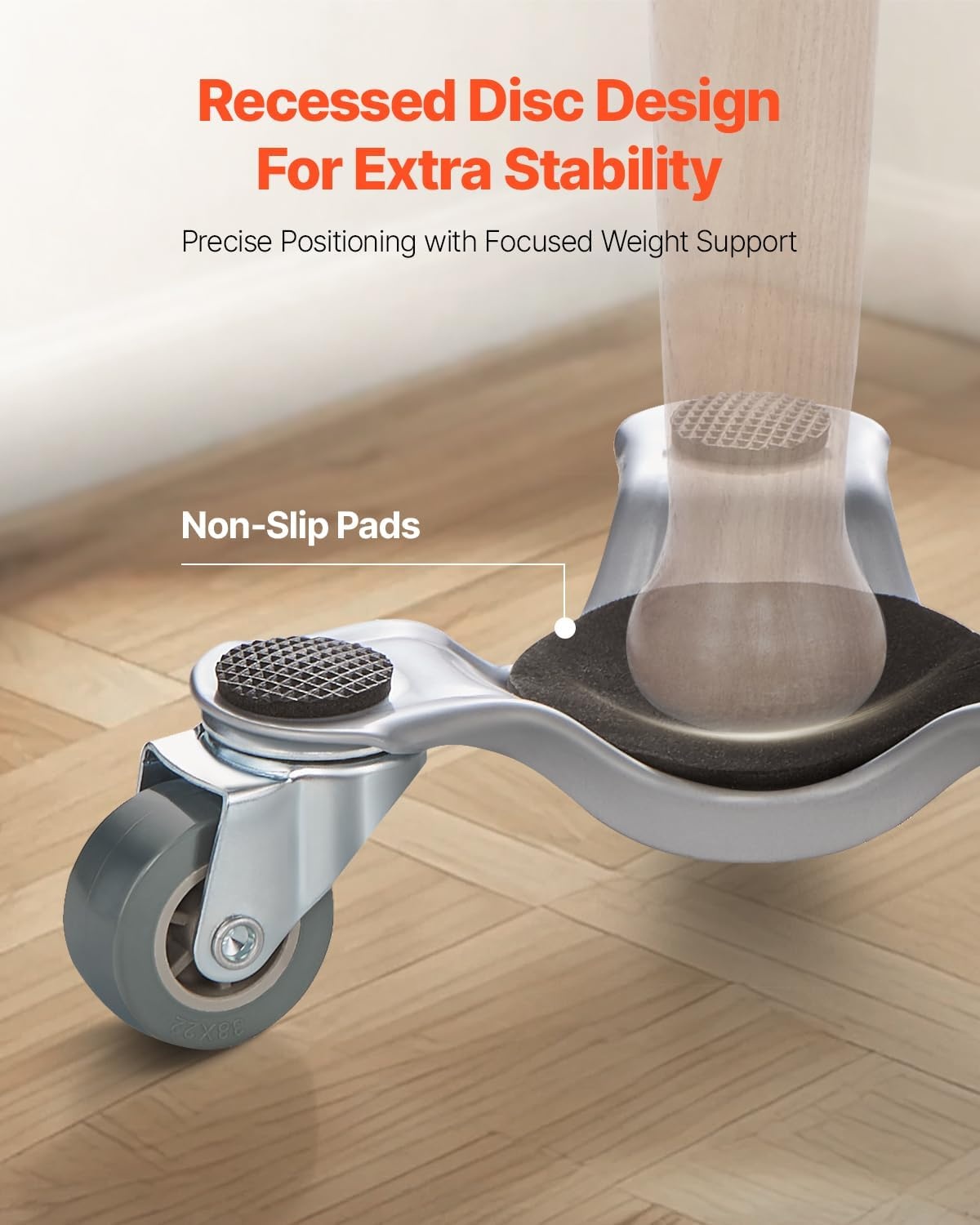 image:imageVEVOR Furniture Dolly 1000 lbs Load Capacity 18 x 30 4 x 3 PP Swivel Casters Heavy Duty Hardwood Furniture Moving Dolly Movers Dolly Moving Cart with Wheels for Heavy Furniture 1 Pack4 Pack 6Inch