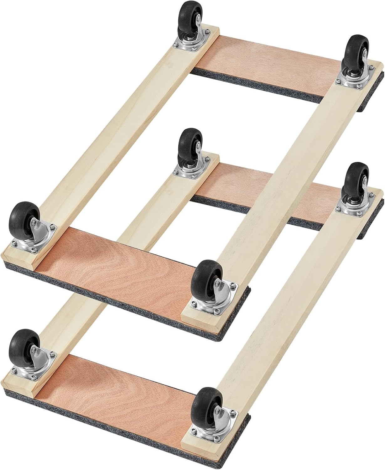 image:imageVEVOR Furniture Dolly 1000 lbs Load Capacity 18 x 30 4 x 3 PP Swivel Casters Heavy Duty Hardwood Furniture Moving Dolly Movers Dolly Moving Cart with Wheels for Heavy Furniture 1 Pack30in x 18in 2 Pack