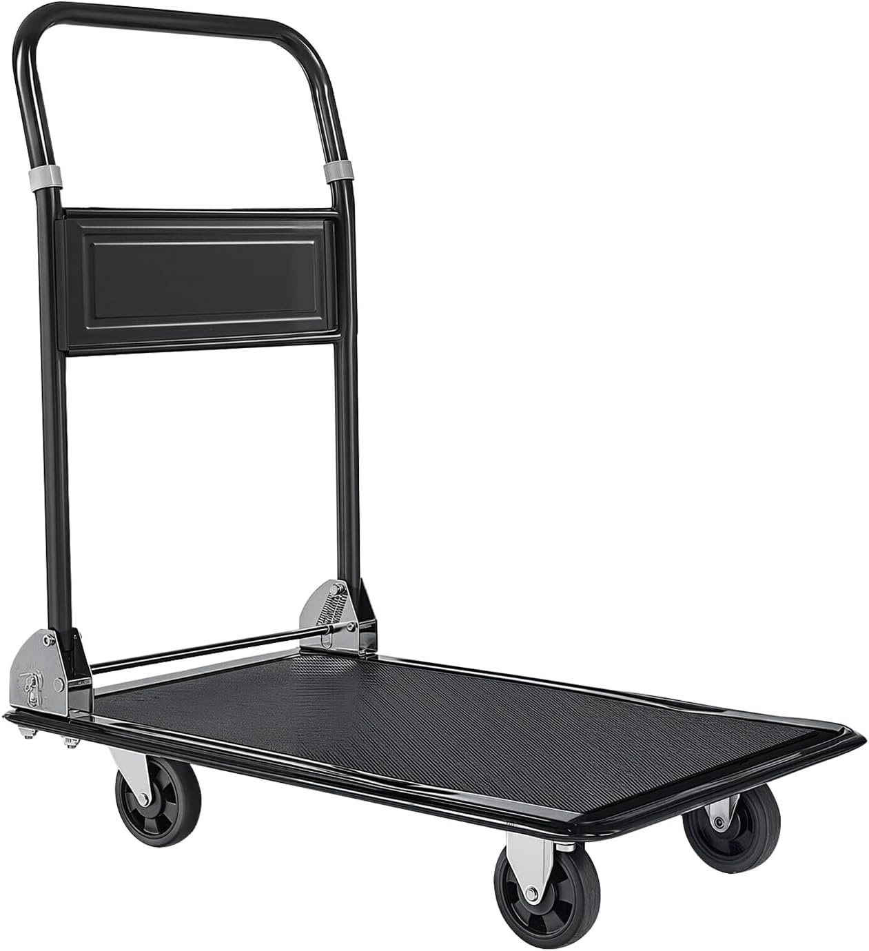image:imageVEVOR Heavy Duty Platform Truck 2000 LBS Industrial Steel Flatbed Cart with 360 Swivel Wheels Platform Push Cart Dolly Easy Storage for WarehouseGarageMovingGarden 48 x 24 x 32287 x 185 x 323 in 730 x 470 x 820 mm