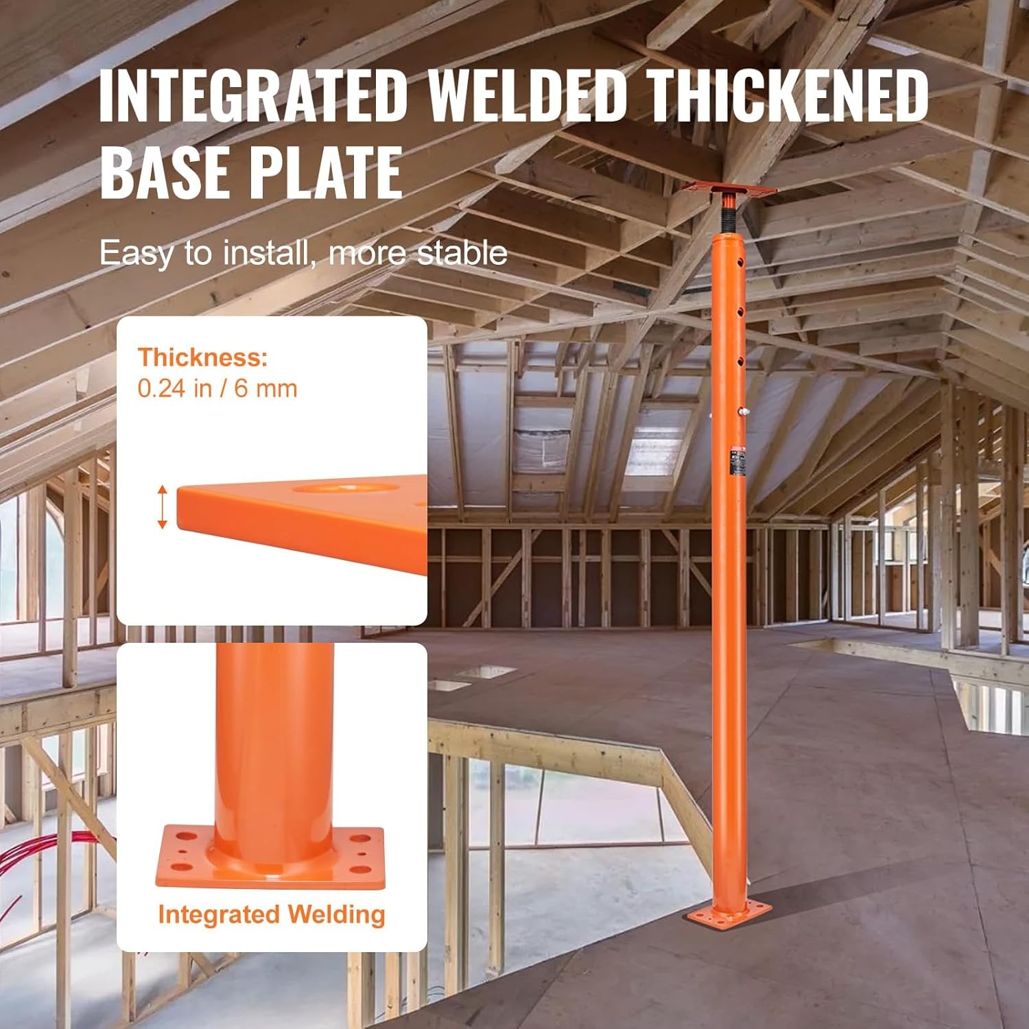 image:imageVEVOR House Floor Jack 5393 Height Range 18000 lbs Max Load Capacity Adjustable Support Beam Basement Jack Post Pole for Leveling Lift Support Steel Telescoping Jack Post for Temporary Support Adjustable Beam Basement Jack Post Pole for Leveling Lift Support Steel Telescoping Post for Temporary Support Construction5393