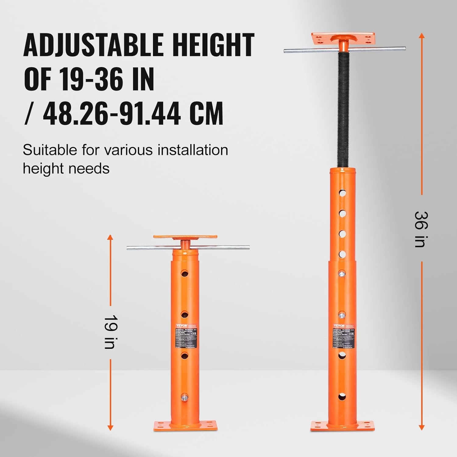 image:imageVEVOR House Floor Jack 5393 Height Range 18000 lbs Max Load Capacity Adjustable Support Beam Basement Jack Post Pole for Leveling Lift Support Steel Telescoping Jack Post for Temporary Support Adjustable Beam Basement Jack Post Pole for Leveling Lift Support Steel Telescoping Post for Temporary Support Construction1936