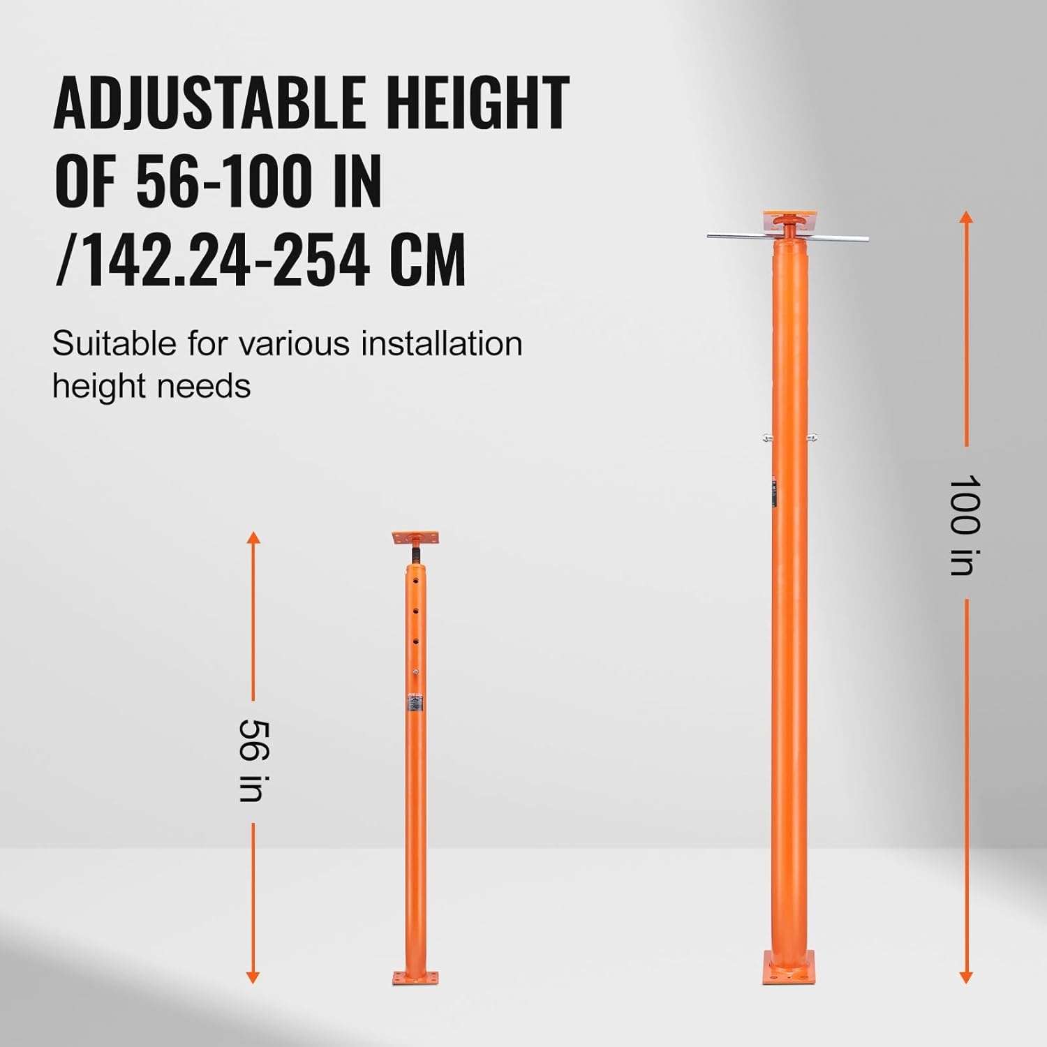 image:imageVEVOR House Floor Jack 5393 Height Range 18000 lbs Max Load Capacity Adjustable Support Beam Basement Jack Post Pole for Leveling Lift Support Steel Telescoping Jack Post for Temporary Support Adjustable Beam Basement Jack Post Pole for Leveling Lift Support Steel Telescoping Post for Temporary Support Construction56100
