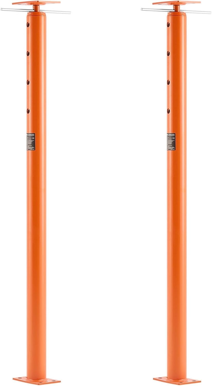 image:imageVEVOR House Floor Jacks 2 Pack 54150 Inch Height Range 11200 lbs Max Load Capacity Adjustable Support Beam Basement Jack Post Pole for Leveling Lift Steel Telescoping Post for Temporary Support5393