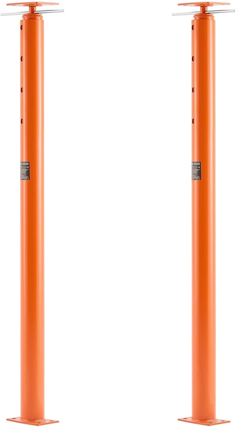 image:imageVEVOR House Floor Jacks 2 Pack 54150 Inch Height Range 11200 lbs Max Load Capacity Adjustable Support Beam Basement Jack Post Pole for Leveling Lift Steel Telescoping Post for Temporary Support54150