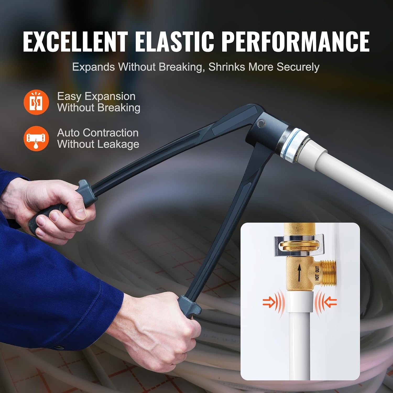 image:imageVEVOR PEX Pipe 34 Inch 100 Feet NonOxygen Barrier PEXA Flexible Pipe Tubing for Potable Water for HotCold Water amp Easily Restore Plumbing Applications with Free CutterWhite Pipe Tubing for Potable Hot Cold Water amp Easily Restore Plumbing Applications with Free Cutter WhiteWhite