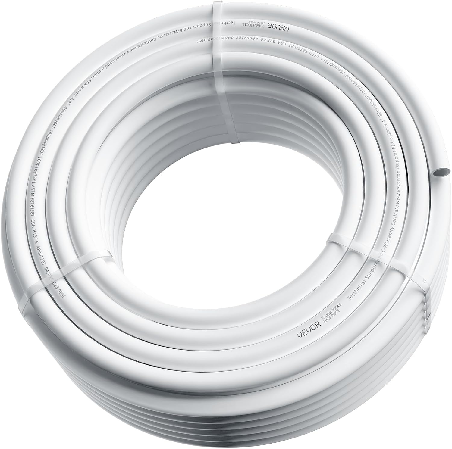 image:imageVEVOR PEX Pipe 34 Inch 100 Feet NonOxygen Barrier PEXA Flexible Pipe Tubing for Potable Water for HotCold Water amp Easily Restore Plumbing Applications with Free CutterWhite Pipe Tubing for Potable Hot Cold Water amp Easily Restore Plumbing Applications with Free Cutter WhiteWhite