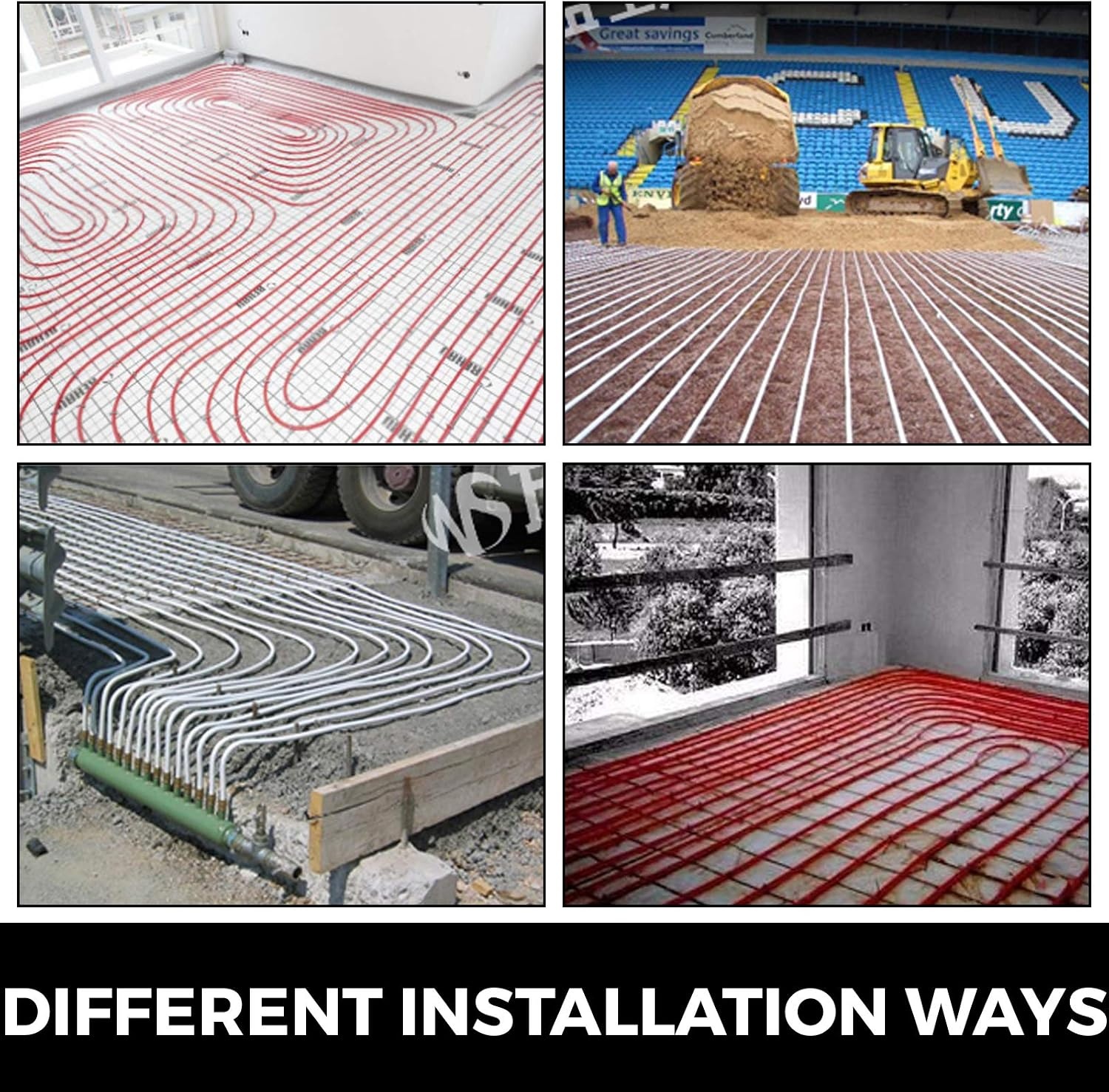 image:imageVEVOR PEXB Pipe 2 Rolls of 12 Inch X 300 FeetOxygen Barrier Flexible Pipe TubingRedampBlue for Hydronic Radiant EVOH Floor Heating Water Plumbing Applications with Cutteramp Clamps900Ft 12 Red