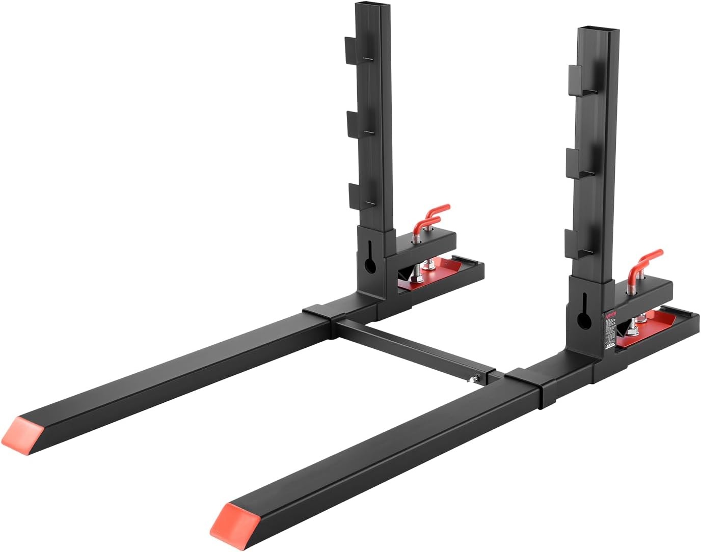 image:imageVEVOR Pallet Forks 4000 lbs Clamp on Pallet Forks 60Inch Total Length HeavyDuty Tractor Fork with AntiTilt Bar amp Adjustable Stabilizer Bar Fit for Loader Bucket Skid Steer Tractor Black