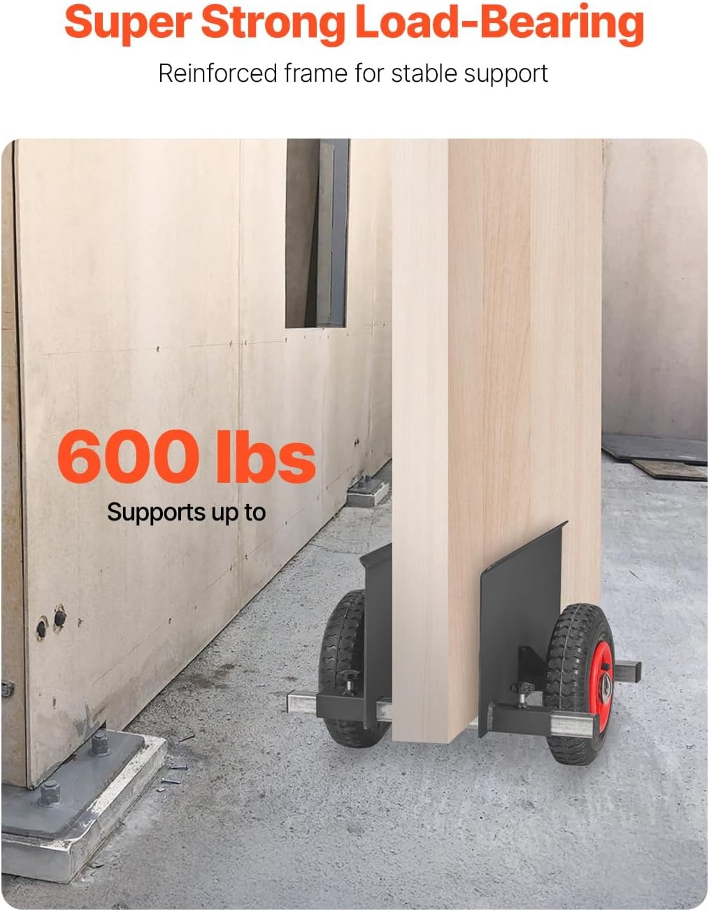 image:imageVEVOR Panel Dolly 600LBS HeavyDuty Drywall Mover with 8 Pneumatic Wheels Adjustable Clamp Panel Cart for Drywall Sheet All Terrain Moving Cart600LBS