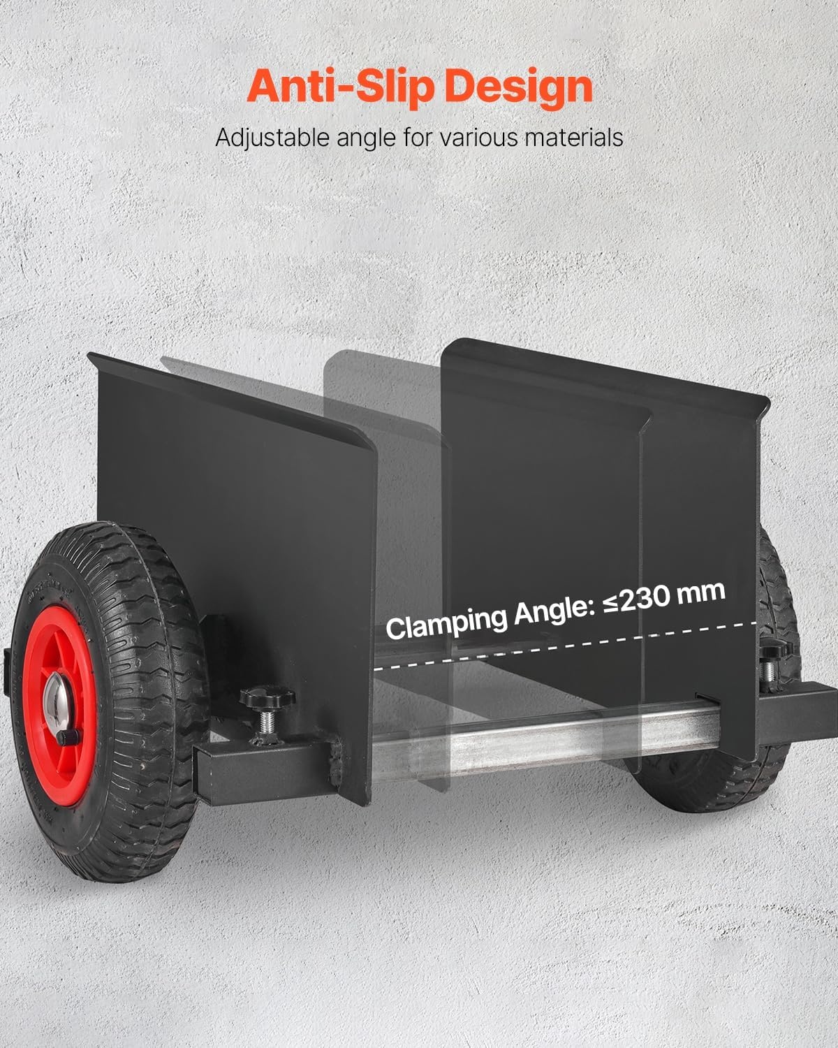 image:imageVEVOR Panel Dolly 600LBS HeavyDuty Drywall Mover with 8 Pneumatic Wheels Adjustable Clamp Panel Cart for Drywall Sheet All Terrain Moving Cart600LBS