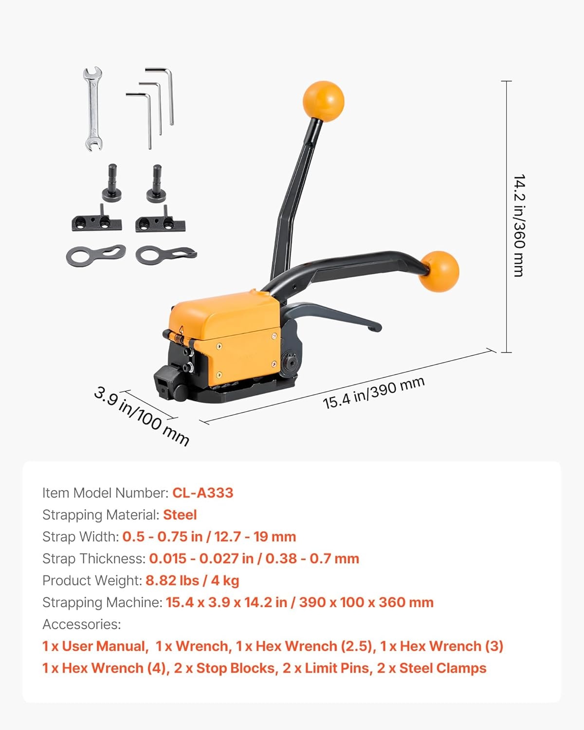 image:imageVEVOR Steel Strapping Coil 34 in x 002 in x 1640 ft Metal Strapping Banding Roll Withstands Harsh Environment 1700 lbs Break Strength Heavy Duty Banding Pallet Strap Coil for Pallet Packing161 x 129 x 81 in