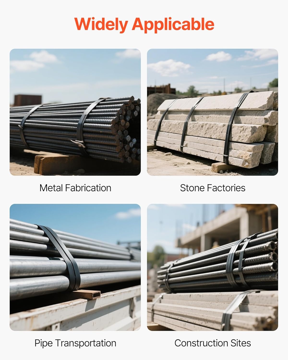 image:imageVEVOR Steel Strapping Coil 34 in x 002 in x 1640 ft Metal Strapping Banding Roll Withstands Harsh Environment 1700 lbs Break Strength Heavy Duty Banding Pallet Strap Coil for Pallet Packing34W x 300L