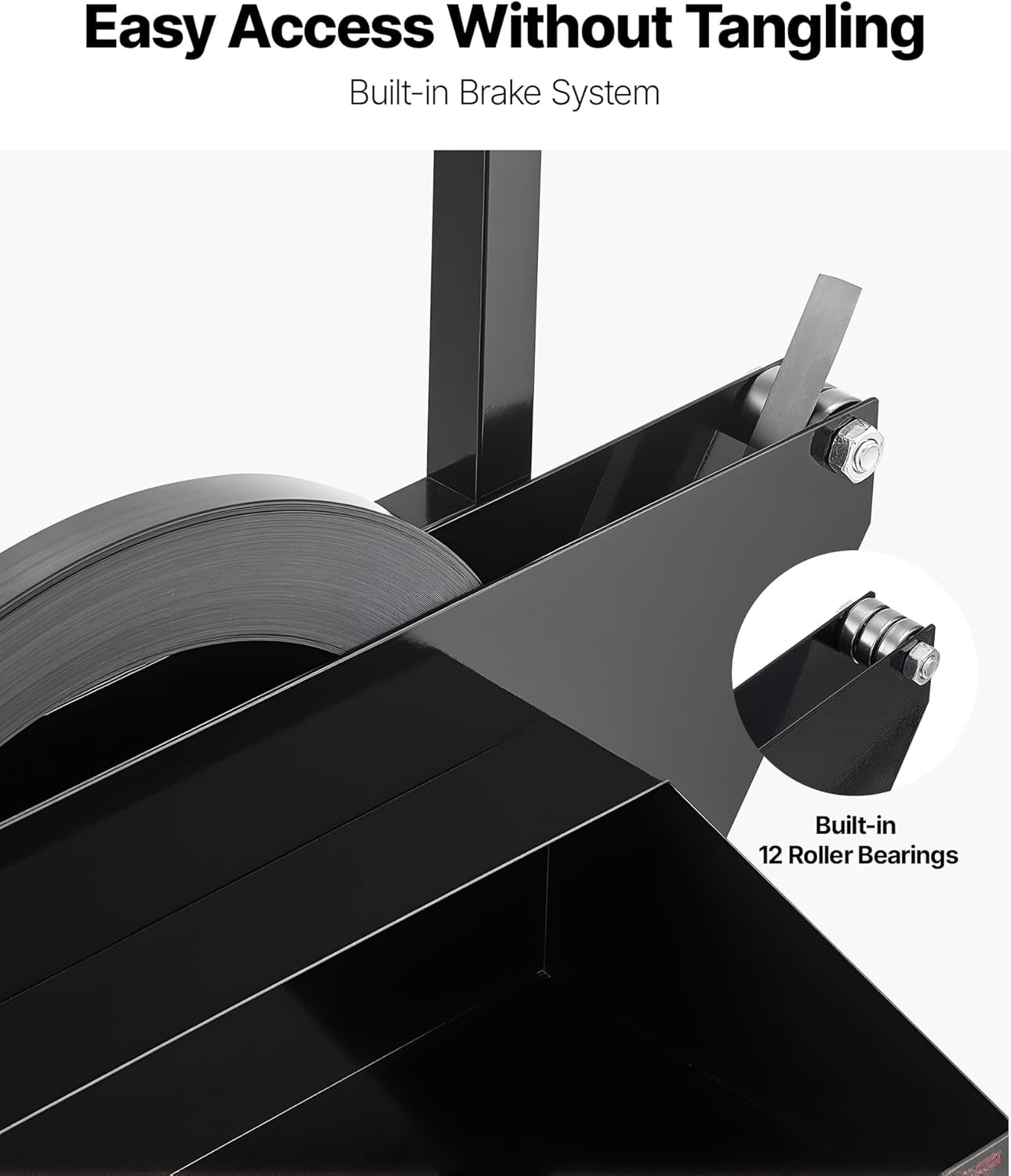 image:imageVEVOR Steel Strapping Coil 34 in x 002 in x 1640 ft Metal Strapping Banding Roll Withstands Harsh Environment 1700 lbs Break Strength Heavy Duty Banding Pallet Strap Coil for Pallet Packingfor STEEL Strapping 236 Core