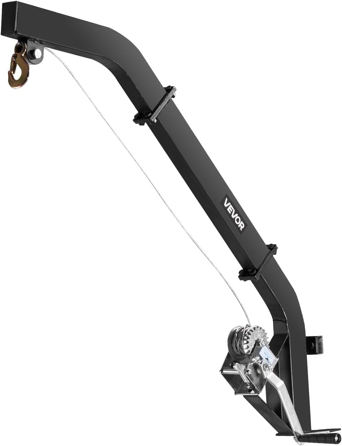 image:imageVEVOR Tree Mounted Deer Hoist 353 lbs Load Capacity Hunting Game Hoist Winch Lift with Ratchet Strap Heavy Duty Deer Hanger for Skinning Cleaning Hanging Feed and Field Dressing Black353 lbs