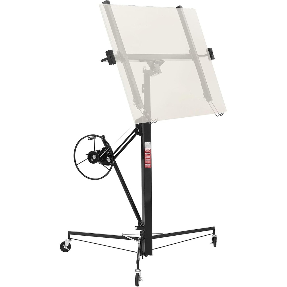 image:imageVEVOR 16ft Drywall Lift HeavyDuty 150 lbs Sheetrock Hoist with Adjustable Telescoping Arm Lockable Wheels Drywall Lifter Panel Jack Hoist Tools Ideal for Ceiling amp Wall Installation RedBlack