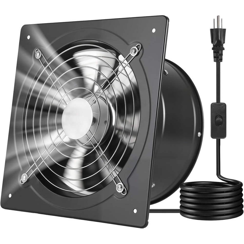 image:imageVEVOR 8 Inch Exhaust Fan 576 CFM High Velocity Wall Mount Vent Fan with OnOff Control Low Consumption Portable Ventilation Extractor for AtticGarageBasementWorkshopKitchen Chicken CoopBlack1181 x 1181 x 630 in