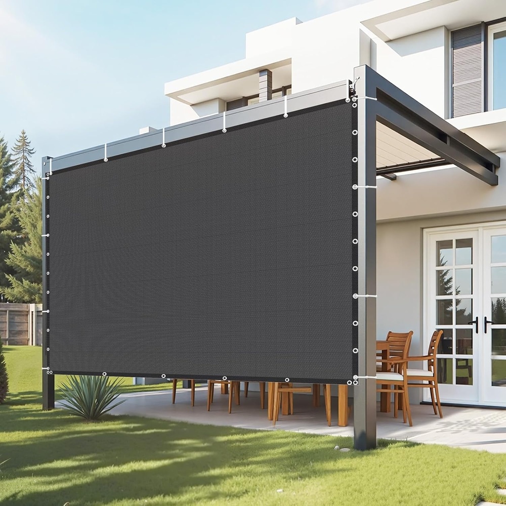 image:imageVEVOR 90 Sun Shade Cloth 10 x 10 ft Pergola Shade Cover with Stainless Steel Grommets Sun Shades Canopy Privacy Screen with 140 GSM HDPE Material for Outdoor Patio Garden and Backyard Black10 x 10 ft Black
