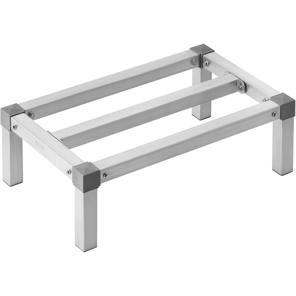 image:imageVEVOR Aluminum Dunnage Rack 48 x 20 Commercial Food Floor Rack 8 Off the Floor 1000 lbs Capacity AllWelded Aluminum Storage for Storage in Restaurants Kitchens Garages and Vehicles24 x 14x 8
