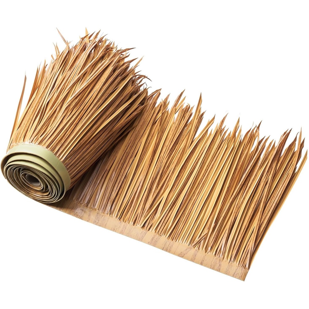 image:imageVEVOR Artificial Thatch Grass Roof 13 x 328 ft Mexican Style Tiki Bar Hut Skirt Thatch Roofing Roll Waterproof amp FireResistant Palapa Duck Blind Grass for Patio Pool Beach Hawaiian Party DcorStraw Style