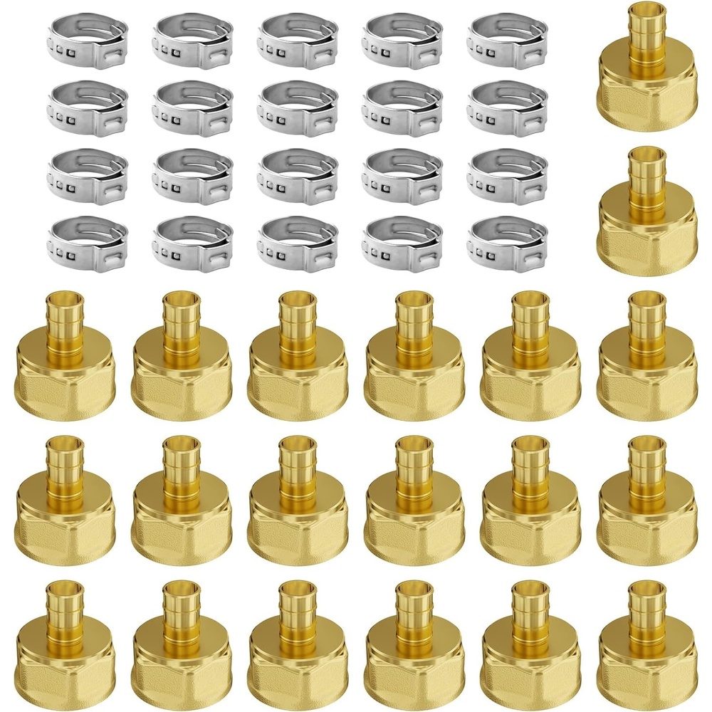 image:imageVEVOR Brass Pipe Fittings ClampstyleInternal Thread12 20PCSInternal Thread